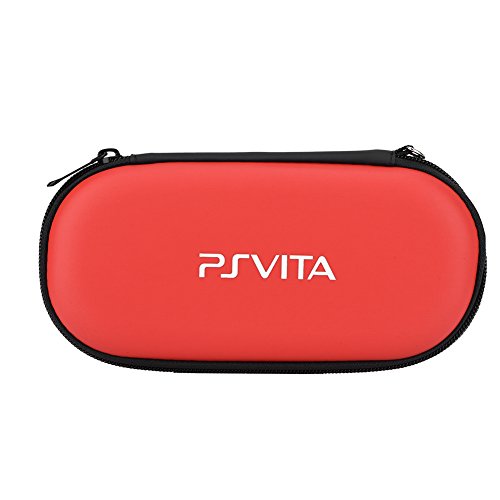 Funda Protectora rígida para la Funda de Transporte Funda de Viaje portátil para Sony PS Vita, Playstation Vita a Prueba de Golpes Bolsa de Viaje(Rojo)