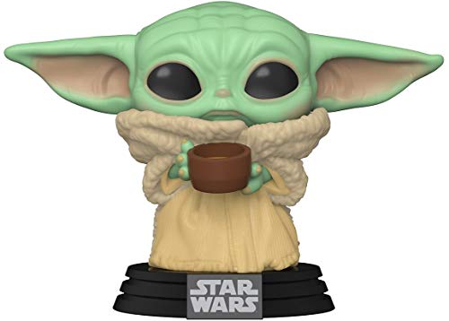 Funko- Pop Star Wars: Mandalorian-The Child w/Cup Figura Coleccionable, Multicolor (49933)