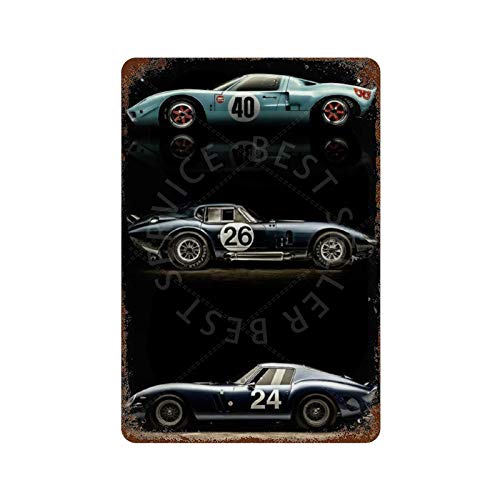 GDRAY Placa de metal vintage de Porsche para publicidad, regalo para hombre, cuevas, cafetería, bar, pub, cerveza, decoración de pared