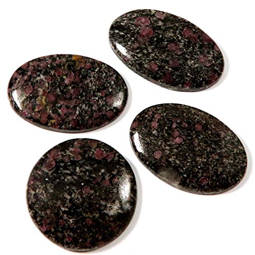 Gems&JewelsHub - Piedra de cabujón Natural de caída rubí, 4 Unidades, 235.25 CT LBE76