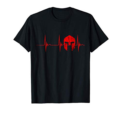 Gladiador Espartano Latido Del Corazón Soldado de Esparta Camiseta
