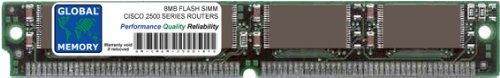 GLOBAL MEMORY 8 MB de Memoria de Flash SIM para navegadores Cisco 2500 Series (MEM2500-8FS, MEM-1X8F)