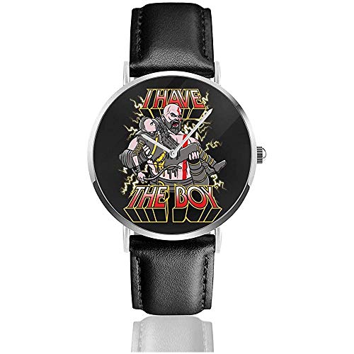 God War I Have The Boy Watches Reloj de Cuero de Cuarzo con Correa de Cuero Negra para Regalo de colección