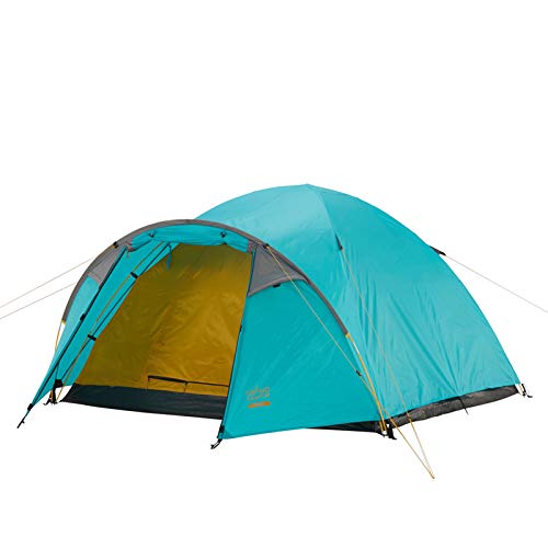 Grand Canyon TOPEKA 3 - Tienda de cúpula para 3 personas, ultraligera, impermeable, tamaño pequeño, para trekking, camping, exteriores | Blue Grass (azul)