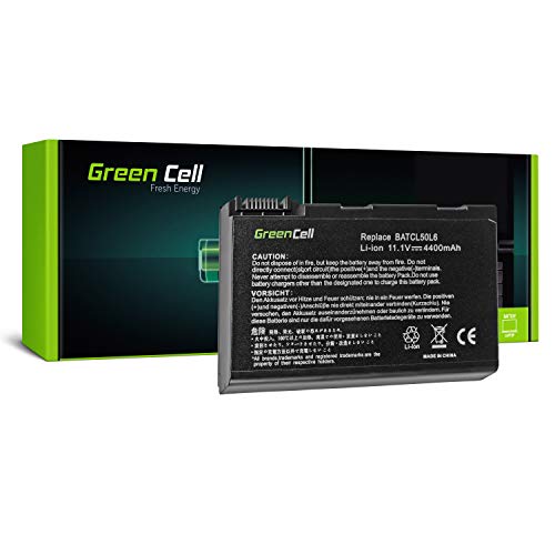 Green Cell® Standard Serie BATBL50L6 Batería para Acer Aspire 3100 3650 3690 5100 5101 5102 5103 5110 5200 5610 5630 5650 5680 Ordenador (6 Celdas 4400mAh 11.1V Negro)