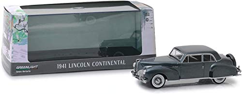 Greenlight 1941 Lincoln Continental Cotswold Gray Metallic 1/43 Diecast Model Car by