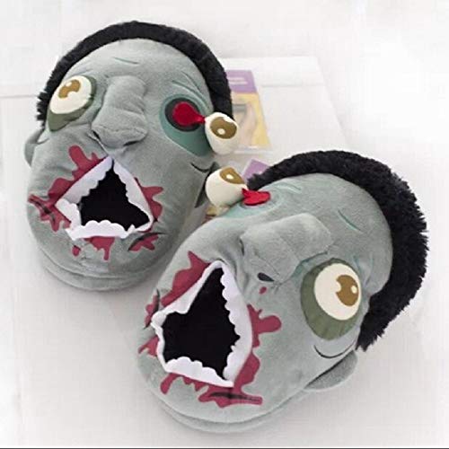 GSDJU Halloween Zapatillas de Felpa Zombie/Zapatillas Calientes Zombie voraz Inicio Zapatos Divertidos de Halloween Regalo