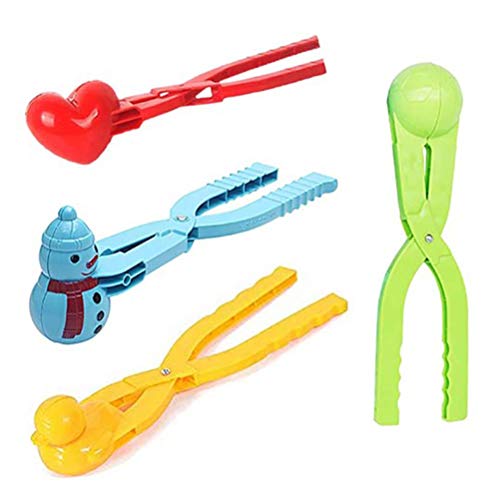 HASKI Juguete para hacer bolas de nieve, 4 piezas de dibujos animados para hacer bolas de nieve, perfecto para deportes al aire libre, nieve y arena para jugar juguetes de nieve para niños HASKI Juguete para hacer bolas de nieve, 4 piezas de dibujos animados para hacer bolas de nieve, perfecto para deportes al aire libre, nieve y arena para jugar juguetes de nieve para niños
