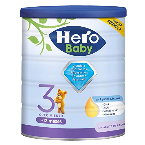 Hero Baby 3 - Leche de Crecimiento en Polvo para Bebés a partir de los 12 Meses - 800 g