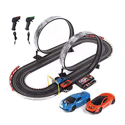 Hging RC Track Car, Set de Pista de Carreras de automóviles, Romper Analog Electric 1:32 Scale Slot Racing Racing Track Set - Incluye Dos Autos de Escala 1:32 y Dos Controladores de Doble Velocidad. Hging RC Track Car, Set de Pista de Carreras de automóviles, Romper Analog Electric 1:32 Scale Slot Racing Racing Track Set - Incluye Dos Autos de Escala 1:32 y Dos Controladores de Doble Velocidad.