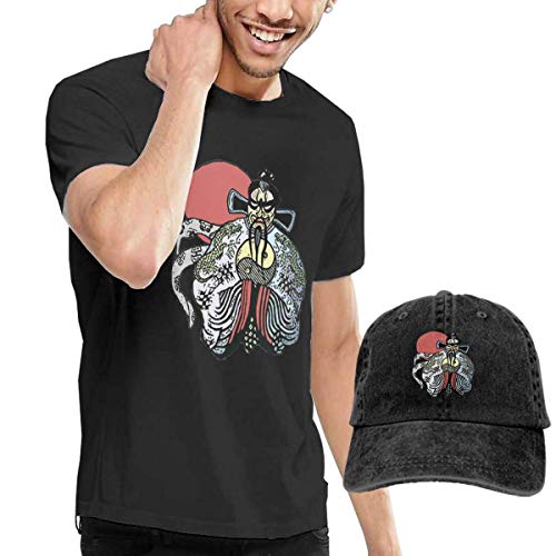 HKGJG Camiseta Big-Trouble-in-Little-China-Jack-Burton-Cowboy-Chapeau Men's Short Sleeve T Shirt Baseball Cowboy Hat Set Black