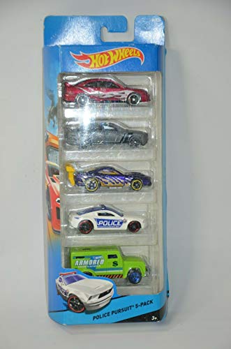Hot Wheels, 2014 HW City, Police Pursuit 5-Pack [4 Cars and an Armored Truck] by