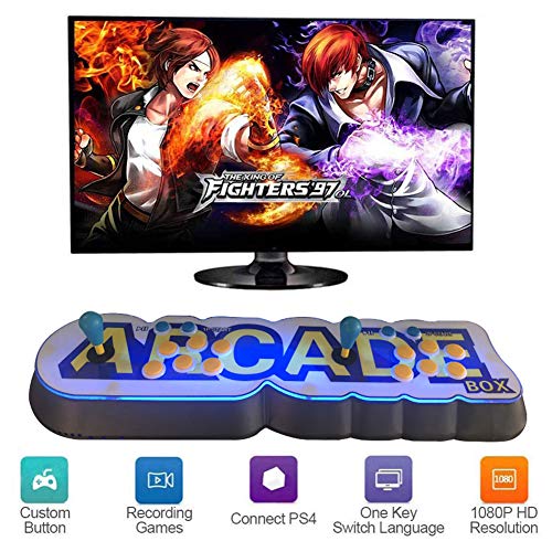 Hplights Pandora's Box 3D Consola de Videojuegos, 1280x720P Arcade Machine 4000 Juegos Clásicos, Arcade Game Console TV Video Games Kit with 2 Joystick PC/Laptop/TV/PS, ZQ-05