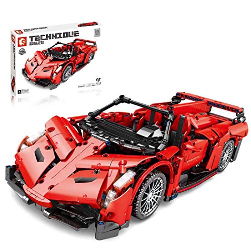 HYZM Technic Sports - Bloques de construcción para coche, 1:14 Lambo Racing coche, compatible con Lego Technic – 1213 piezas