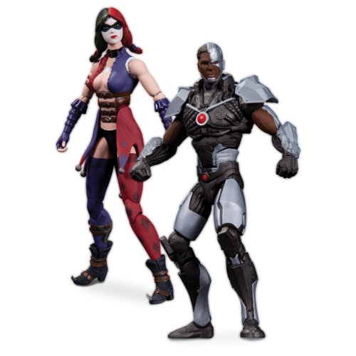 Injusticia Cyborg vs Harley Quinn DC Figuras coleccionables de acción
