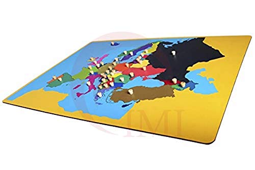 International Montessori Institute - Mapa Puzzle De Europa en Madera