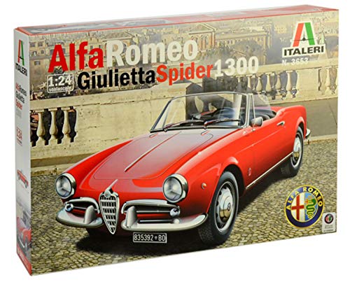 Italeri 3653 Modelo de plástico para Montar Coche Alfa Romeo Giulietta Spider 1300 Modelo Kit Escala 1:24