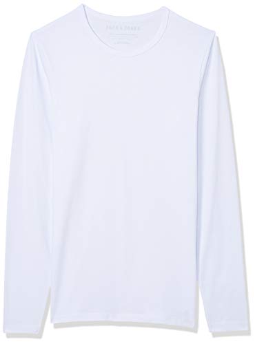Jack & Jones Basic O-Neck tee L/S Noos Camiseta, Blanco (Opt White), XXL para Hombre