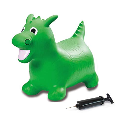 Jamara 460316 - Dragon verde animal saltarín con bomba - Orejas como soporte