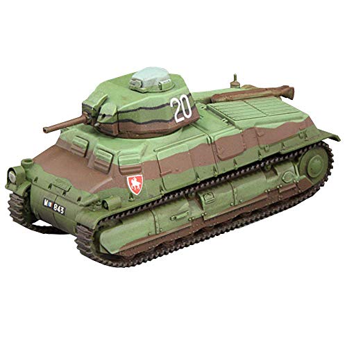 JIALI 1/72 Scale Diecast Tank Modelo de plástico, Tanque Medio francés Somua S-35, Juguetes Militares y Regalos, 2.9 Pulgadas x 1.1 Pulgadas