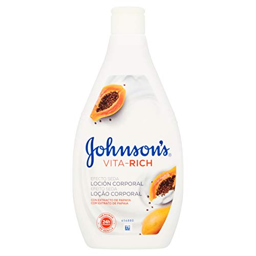 Johnson's Vita-Rich - Loción coporal efecto seda con extracto de Papaya, 400 ml