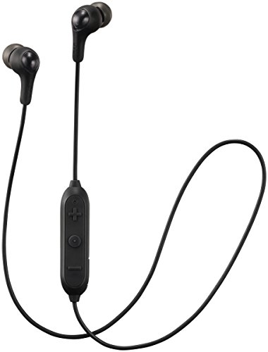 JVC HAFX9BTB - Gumy Plus Auriculares inalámbricos Bluetooth con Amplificador de Graves, Auriculares cómodos y micrófono Integrado y Mando a Distancia para gestión de Llamadas, Color Negro