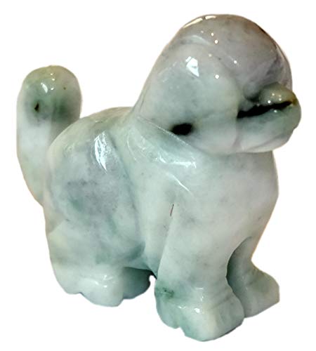Kaltner Präsente Idea de regalo – Figura decorativa de perro como amuleto de la suerte de jade (dimensiones aprox. 49 x 40 x 16 mm) Kaltner Präsente Idea de regalo – Figura decorativa de perro como amuleto de la suerte de jade (dimensiones aprox. 49 x 40 x 16 mm)
