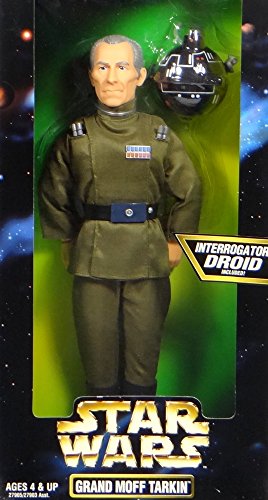 Kenner Year 1997 Star Wars Action Collection 12 Inch Tall Fully Poseable Figure with Authentically Styled Outfit and Accessories - Grand Moff Tarkin with Interrogator Droid by Kenner