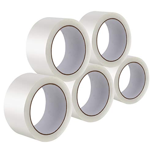 Kikc Cinta de embalaje, cinta adhesiva de alta resistencia, adecuada para sellado y transporte, buena estanqueidad del embalaje (5 unidades) 48MM x 66M x 45U Kikc Cinta de embalaje, cinta adhesiva de alta resistencia, adecuada para sellado y transporte, buena estanqueidad del embalaje (5 unidades) 48MM x 66M x 45U