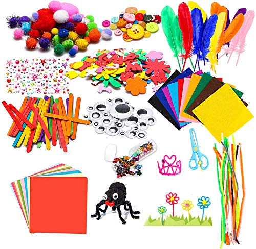 Killow Kit de Manualidades para niños, Pipe Cleaners Crafts Set, Juego de Manualidades, DIY Set de Arte para Niños, Kits de Manualidades para niños Pasatiempos creativos