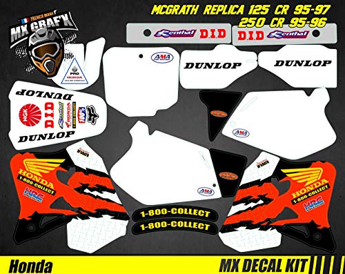 Kit Déco Moto/MX Calcomanías Kit Honda Mcgrath Replica 125 CR 95-97 250 CR 95-96