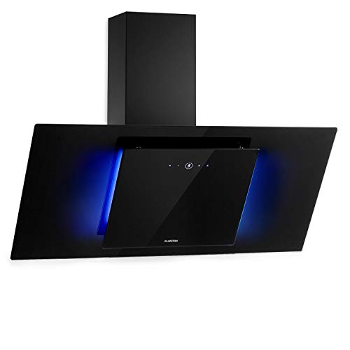 Klarstein Eleonora - Campana extractora de pared, Potencia 76 W, Iluminación LED, Touch Control, Consumo de energía 10 kWh/año, Aire de escape hasta 426 m³/h, Dimensiones 90 x 39 x 43 cm, Negro Klarstein Eleonora - Campana extractora de pared, Potencia 76 W, Iluminación LED, Touch Control, Consumo de energía 10 kWh/año, Aire de escape hasta 426 m³/h, Dimensiones 90 x 39 x 43 cm, Negro