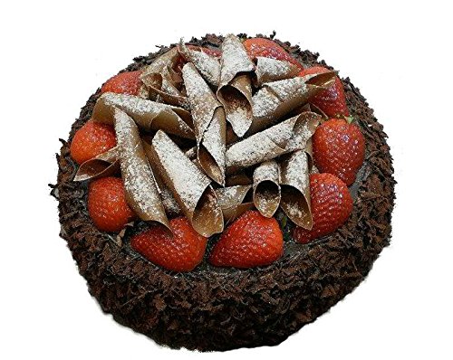 Klocke Lebensmittel - Atrappen Hechas a mano & realistas Imitation/Alimentos falsa – Grandes Tarta de Chocolate con fresas – Diámetro: 22 cm/Altura: 10 cm