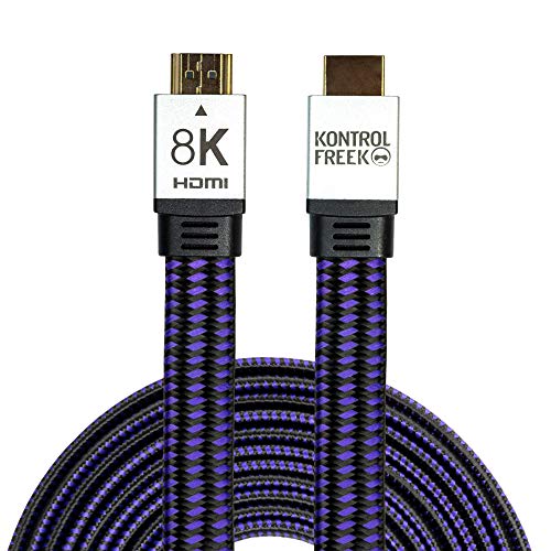 KontrolFreek 3.6M HDMI 8K Ultra Gaming Cable soporta Ethernet, 3D, Audio Return Channel (ARC), Alto Rango Dinámico de Video y 8K Ultra HD @ 60 FPS – Negro y Morado