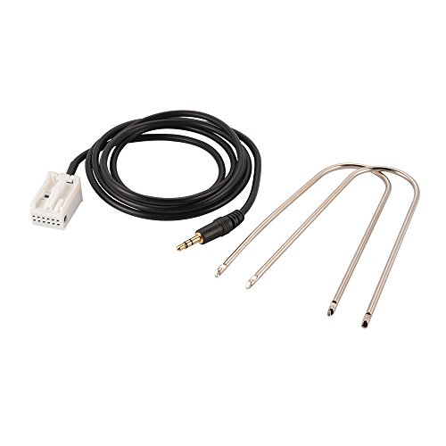Kreema Adaptador de cable de entrada auxiliar de Audio de 3,5 mm con herramientas de extraccion para Peugeot 307 308 408 407 507 Citroen C5 C2 RD4