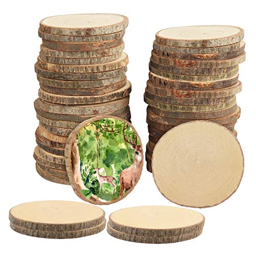 Kurtzy Discos de Madera Natural (Pack de 50) - Rodajas de Madera 6-7 cm de Diámetro 4-5 mm de Grosor - Troncos de Madera Sin Acabado para Manualidades, Decoración Bodas y Adornos de Navidad Kurtzy Discos de Madera Natural (Pack de 50) - Rodajas de Madera 6-7 cm de Diámetro 4-5 mm de Grosor - Troncos de Madera Sin Acabado para Manualidades, Decoración Bodas y Adornos de Navidad