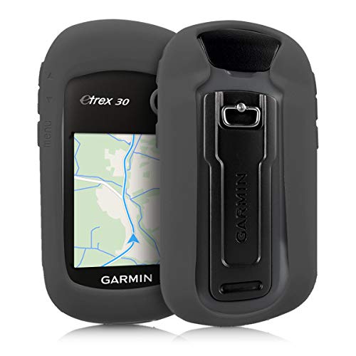 kwmobile Funda Compatible con Garmin eTrex 10/20/30/201x/209x/309x - Carcasa de Silicona para navegador GPS - Cover Gris