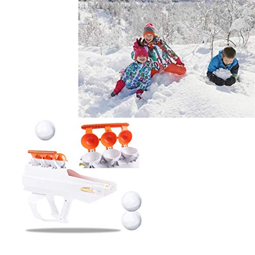 KZJIEZH Juego de Invierno al Aire Libre, Herramientas de Nieve para niños y Adultos Molde Redondo de Bola de Nieve, artefacto de la Guerra de Nieve, Pelea de Bola de Nieve Blaster con asa, Pistola de