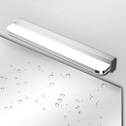 Lámpara de Espejo Baño LED IP44 Ketom 9W 600LM Aplique Espejo LED Blanco Frío 6000K LED Lámpara de espejo, Lámpara de Pared Espejo de Acero Inoxidable Para Maquillaje, Espejo, Baño, 42cm Lámpara de Espejo Baño LED IP44 Ketom 9W 600LM Aplique Espejo LED Blanco Frío 6000K LED Lámpara de espejo, Lámpara de Pared Espejo de Acero Inoxidable Para Maquillaje, Espejo, Baño, 42cm