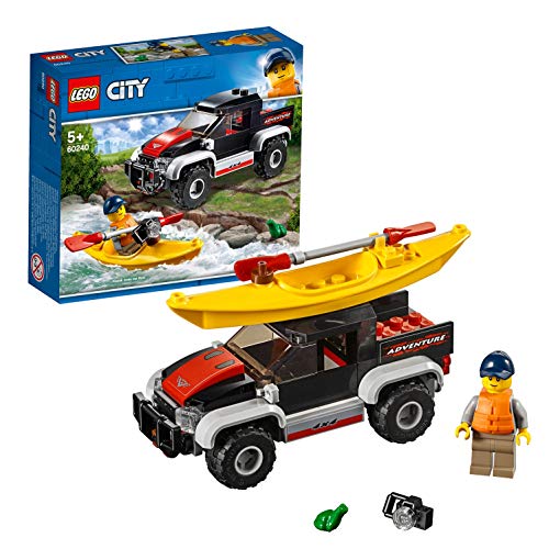 LEGO City - Great Vehicles Aventura en Kayak, Set Creativo de construcción de Aventuras acuáticas con Coche y Canoa de Juguete (60240)