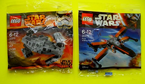 Lego Star Wars Poe's X-Wing Fighter & Lego Star Wars Tie Advanced Prototype set - lego First Order Polybag 30275 + 30278 Building Set by LEGO