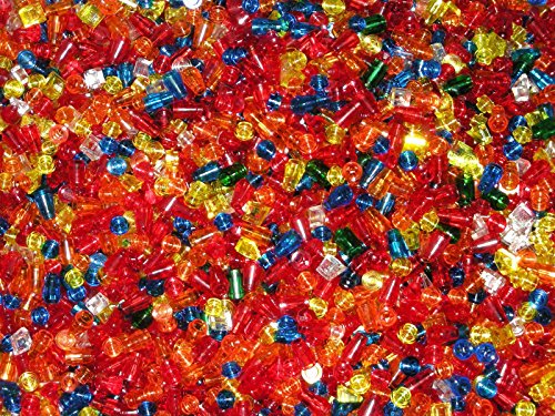 LEGO®100 Small Parts Mix Trans-Colored Jewels/Cones/Slopes/Round Plates