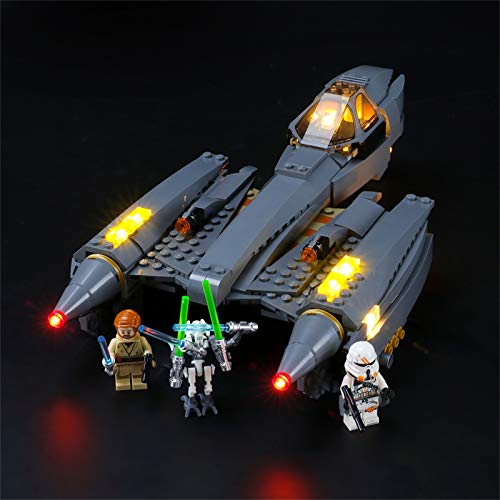 LIGHTAILING Conjunto de Luces (Star Wars Caza Estelar del General Grievous) Modelo de Construcción de Bloques - Kit de luz LED Compatible con Lego 75286 (NO Incluido en el Modelo) LIGHTAILING Conjunto de Luces (Star Wars Caza Estelar del General Grievous) Modelo de Construcción de Bloques - Kit de luz LED Compatible con Lego 75286 (NO Incluido en el Modelo)