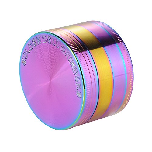 LIHAO 2" Grinder 4 Piezas Grinder Metálico con Rascador Polen para Hierbas y Especias (5cm, Multicolor)