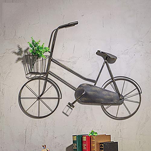 LIN HE SHOP Vintage Bicicleta Pared Colgante Antiguo Adorno de Bicicleta 100 * 10 * 70 cm para Comedor Sala de Estar, cafetería, Bar de vinos, casa Club