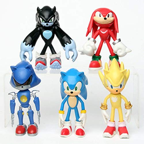 LINJIA Figura de Sonic 5 unids/Set Sonic Figure Boom Rare Dr Eggman Shadow PVC Modelo de Juguete Sonic The Hedgehog Figura de acción Juguetes para niños Regalo 5-9cm