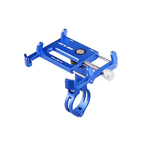 Lixada Bicicleta Teléfono Titular 360 Grado Giratorio Longitud Ajustable de Aluminio Manillar de Bicicleta de Montaje (Azul)