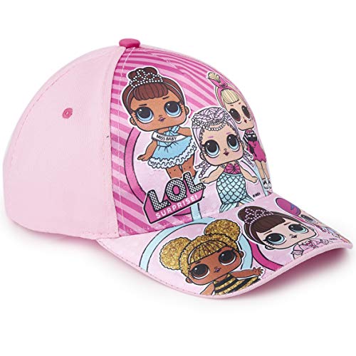 L.O.L. Surprise ! Gorra De Béisbol Premium para Niña | Gorras De Béisbol De Verano para Niñas | Producto Oficial para Niños De Los Accesorios De Las Muñecas (Rosa Claro)