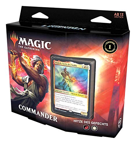 Magic: The Gathering C78591000 The Gathering Legenden Commander - Baraja Lista para Jugar con 100 Cartas, Color Rojo y Blanco