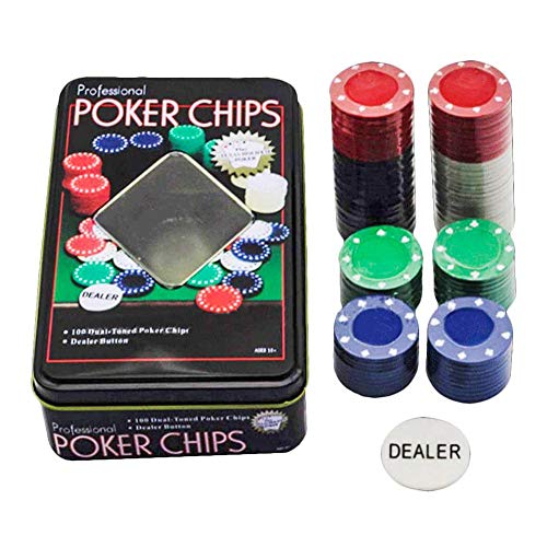 Maletín de Póker Aluminio con Fichas Poker Chips, Profesional Juego Set de Poker Casino Gramos Tarjetas, póquer, Set, fichas de póquer, Maletas, fichas